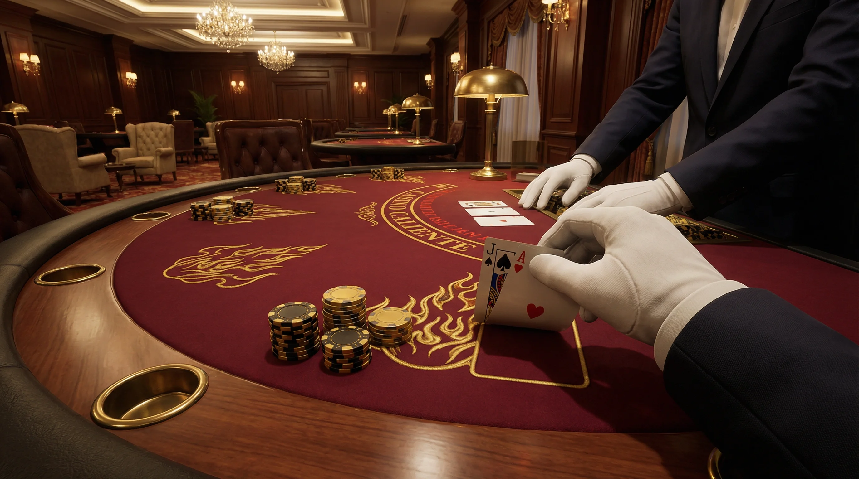 Mesa de Blackjack en vivo con crupier profesional
